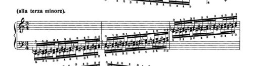 ハノン40番│半音階│短3度の楽譜、1-3小節