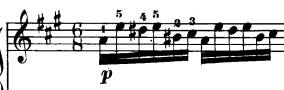 ツェルニー40番-23番の楽譜、1小節