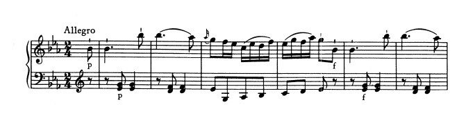 モーツァルト：ピアノ・ソナタ第4番K.282 第3楽章│1-6小節