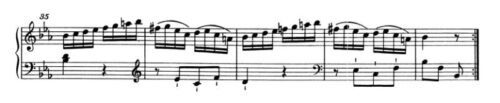 モーツァルト：ピアノ・ソナタ第4番K.282 第3楽章│35-39小節